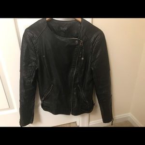 Topshop Faux Leather Biker Jacket